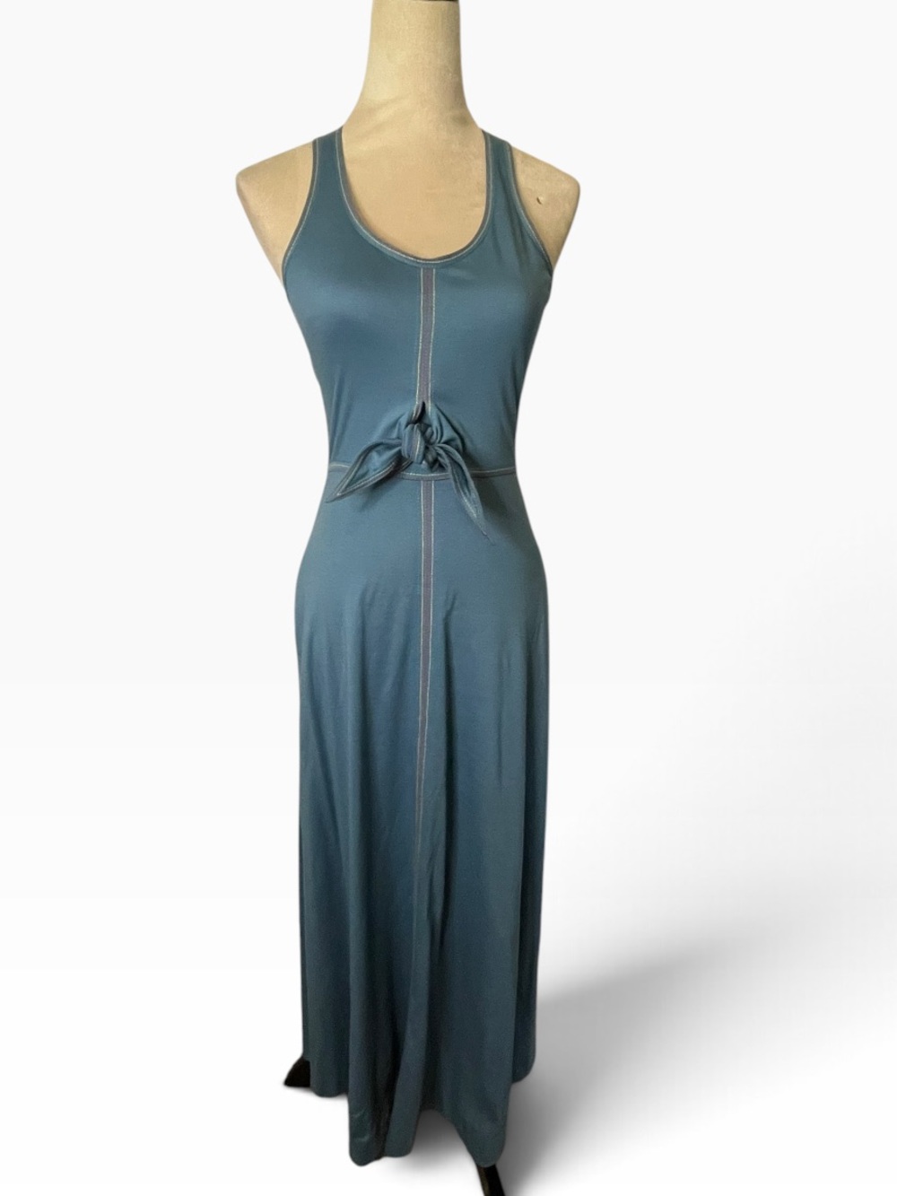 Vintage 70s John Kloss Blue Maxi Dress